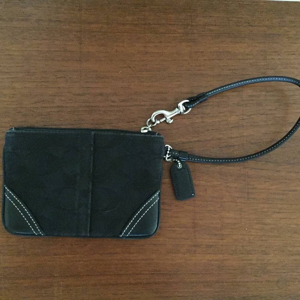 Black Coach Wristlet